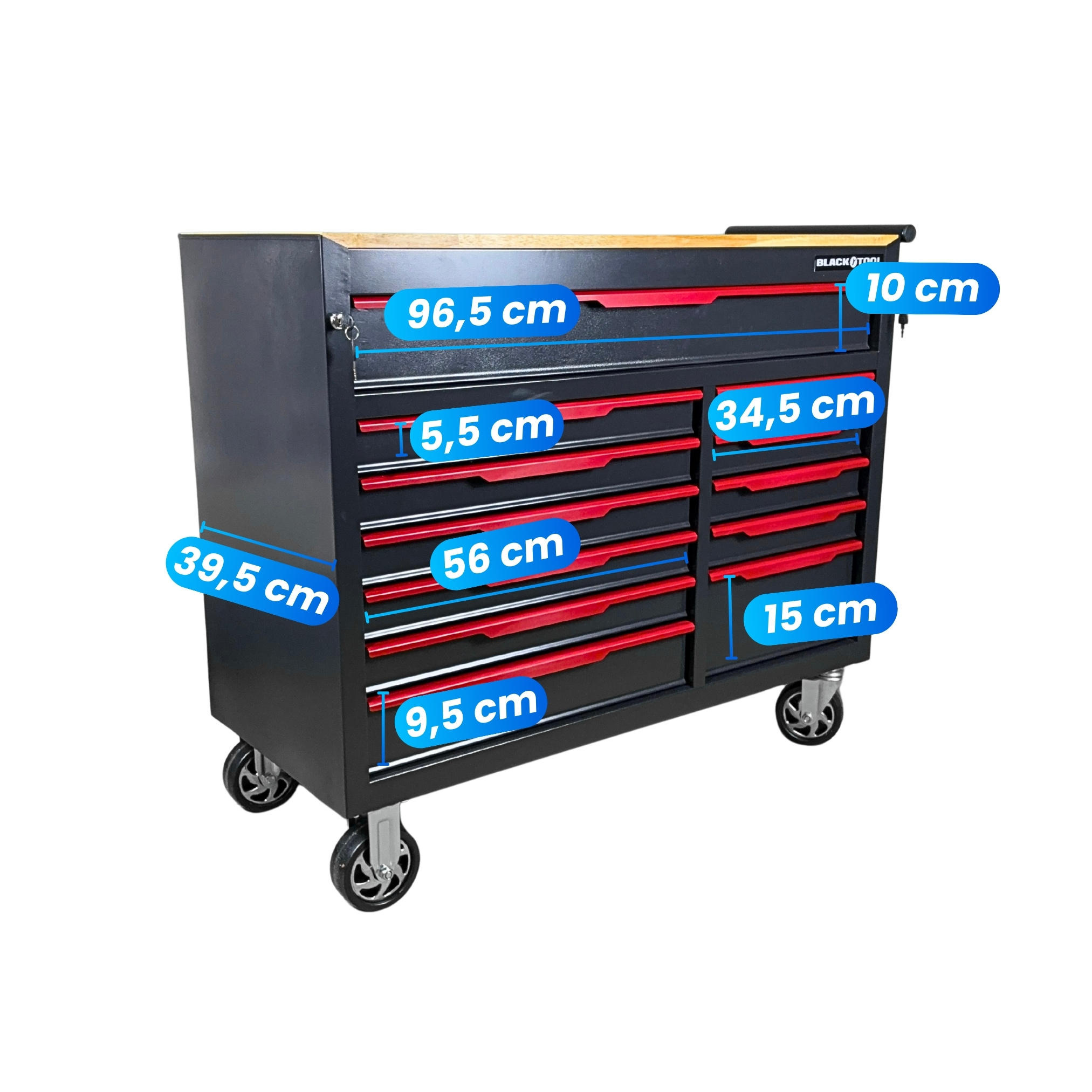 BL-5001 - Dielenský vozík s CRV náradím 250 ks 12 zásuviek (1)